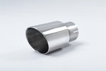 Round 90mm Slash Cut Exhaust Trim Polished Stainless